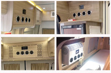 Cargar imagen en el visor de la Galería, RV air conditioner ceiling vent panel with four controls and air outlet grilles