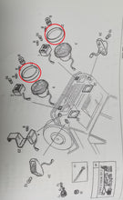 Load image into Gallery viewer, Headlight outer frame ring shown in exploded parts diagram with mounting hardware