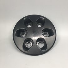 تحميل الصورة في عارض المعرض، Dark gray plastic wheel cover with five curved pods and six round mounting holes