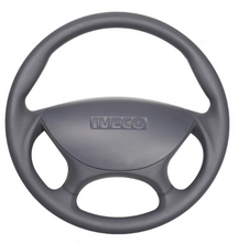 Załaduj obraz do przeglądarki galerii, Dark gray steering wheel with IVECO logo, 3-spoke design and finger grips