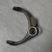 تحميل الصورة في عارض المعرض، Black shift fork with round bushing hole, yellow marking, and curved arms