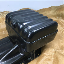 Charger l'image dans la galerie, Black metal oil pan housing with side outlet and glossy protective coating