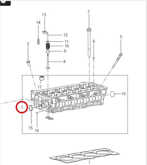 cylinder head C00235628 for maxus V90