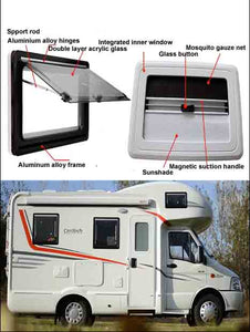 RV Window  Outdoor Sliding Window Double layer acrylic thermal insulation glass assembly