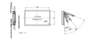 RV Window  Outdoor Sliding Window Double layer acrylic thermal insulation glass assembly