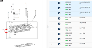 cylinder head C00235628 for maxus V90