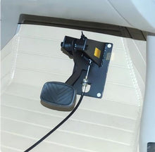 Load image into Gallery viewer, Co-driver brake pedal assembly with black lever and connected cables, mounted on bracket

