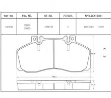 Load image into Gallery viewer, Brake Pad Set Part No 1906144 1906297 1906416 42555669 500039931 for daily 4x2 K65
