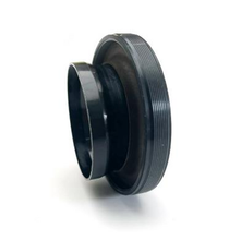 Load image into Gallery viewer, Camshaft oil seal with black rubber outer and metal lip, side view
