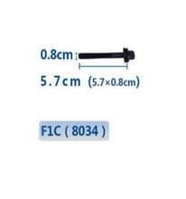 Cargar imagen en el visor de la Galería, Black cylinder head bolt with flange head, 5.7 cm length

