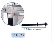 Cargar imagen en el visor de la Galería, Black cylinder head bolt with flange head, 12.5 cm length

