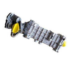 Load image into Gallery viewer, Metal exhaust gas cooler with valve and yellow inlet connectors
