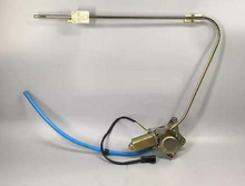 Load image into Gallery viewer, Electric window lifter assembly with metal rod, regulator motor, and blue wiring harness
