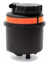 Laden Sie das Bild in den Galerie-Viewer. Steering oil reservoir tank with black cap and orange stripe
