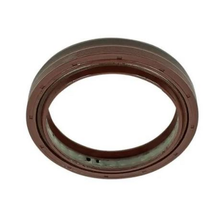Load image into Gallery viewer, Brown rubber oil seal ring with inner lip and small vent holes around edge
