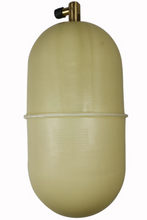 Load image into Gallery viewer, Yellow vacuum cylinder with brass valve outlet
