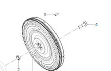 Load image into Gallery viewer, Exploded flywheel 97210183 diagram with circular disc and labeled fasteners
