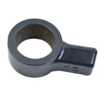 画像をギャラリービューアに読み込む, Gray metal torsion bar adjusting arm with circular bushing opening and side marking
