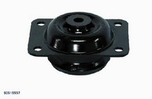 Load image into Gallery viewer, Vehicle body support cushion block: black rubber mount with metal base and four bolt holes
