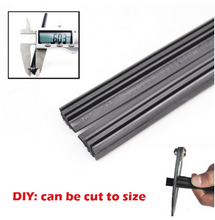 Load image into Gallery viewer, Cut-to-size wiper blade insert rubber strip refill, black with measurement markings
