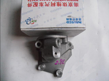 Load image into Gallery viewer, Aluminum thermostat housing underside with mounting bolts and threaded port
