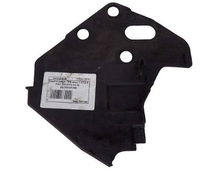 Load image into Gallery viewer, Timing belt cover, black with multiple mounting holes and attached label
