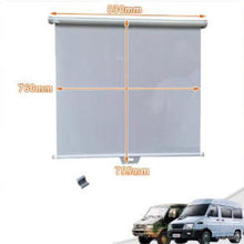 Görseli Galeri görüntüleyiciye yükleyin, Gri pencere gölge perdesi, 830mm x 755mm, silindir üst çubuk
