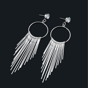 2021 New Arrival Dominated fashion long metal tassel Drop earrings Korean joker free shipping