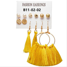 Load image into Gallery viewer, Boho Drop Dangle Long Tassel Earrings tassel earrings flower earring stud free shipping
