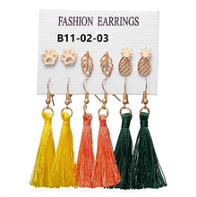 Load image into Gallery viewer, Boho Drop Dangle Long Tassel Earrings tassel earrings flower earring stud free shipping
