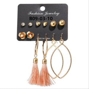 Boho Drop Dangle Long Tassel Earrings tassel earrings flower earring stud free shipping