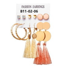 Load image into Gallery viewer, Boho Drop Dangle Long Tassel Earrings tassel earrings flower earring stud free shipping
