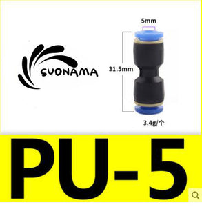 Pneumatic Straight Air Quick Fittings Pipe Joint Coupling 4/6/8/10/12/14/16mm