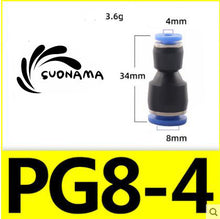 Load image into Gallery viewer, Pneumatic Straight Air Quick Fittings Pipe Joint Coupling 4/6/8/10/12/14/16mm

