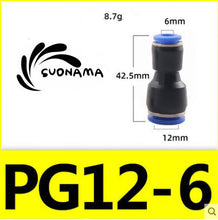 Load image into Gallery viewer, Pneumatic Straight Air Quick Fittings Pipe Joint Coupling 4/6/8/10/12/14/16mm
