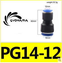 Load image into Gallery viewer, Pneumatic Straight Air Quick Fittings Pipe Joint Coupling 4/6/8/10/12/14/16mm
