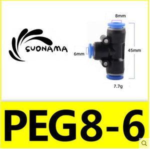Pneumatic Straight Air Quick Fittings Pipe Joint Coupling 4/6/8/10/12/14/16mm