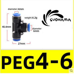 Pneumatic Straight Air Quick Fittings Pipe Joint Coupling 4/6/8/10/12/14/16mm