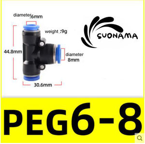 Pneumatic Straight Air Quick Fittings Pipe Joint Coupling 4/6/8/10/12/14/16mm