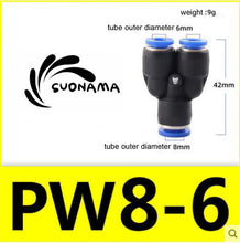 Load image into Gallery viewer, Pneumatic Straight Air Quick Fittings Pipe Joint Coupling 4/6/8/10/12/14/16mm
