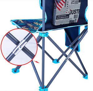 Portable Folding Chair Heavy Duty Fishing Chair with Side Pocket and Strap Carrying Bag Compact, Convenient Outdoor Chair for Hiking, Fishing and Camping