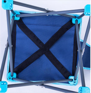 Portable Folding Chair Heavy Duty Fishing Chair with Side Pocket and Strap Carrying Bag Compact, Convenient Outdoor Chair for Hiking, Fishing and Camping