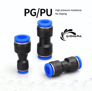 Pneumatic Straight Air Quick Fittings Pipe Joint Coupling 4/6/8/10/12/14/16mm