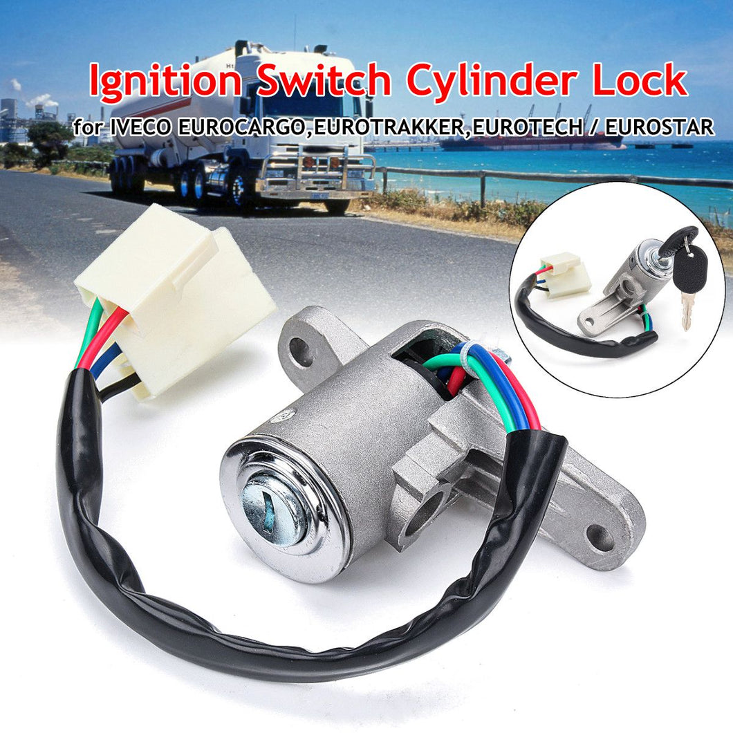 Ignition Barrel Switch Cylinder Lock W/2 Keys For Iveco Eurocargo Eurotech Eurotrakker - suonama